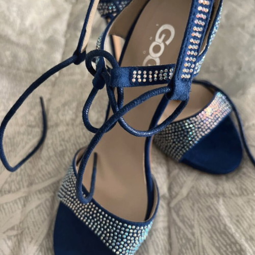 GoGo Shoes blue and silver high heels size 37 new
