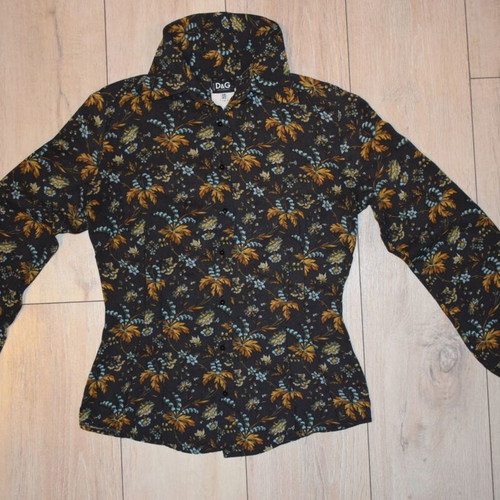 Dolce & Gabbana vintage silk shirt with floral print used, size 42