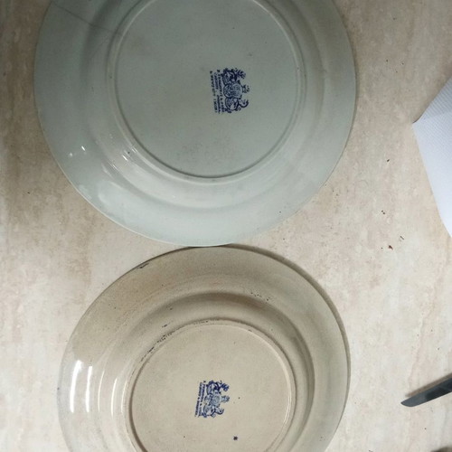 Antique plates used, set of 2 pieces Ø24cm from South Wales