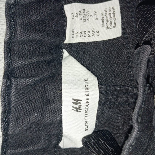 Children's jeans set used, 3 pieces, size 6-7 years, H&M