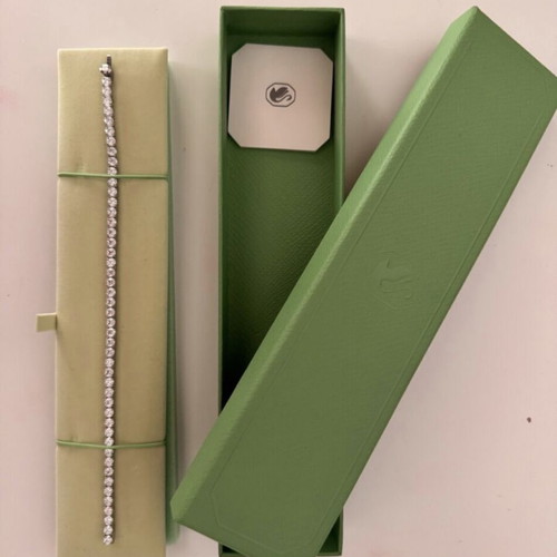 Swarovski Tennis Bracelet Large like new, white and grey