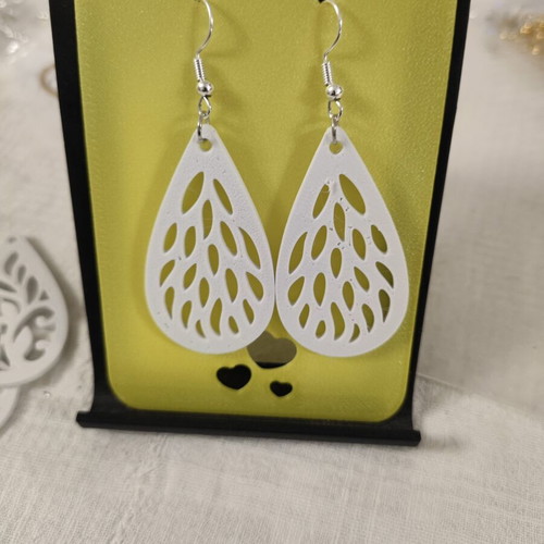 Drop with Drops 3Dprinting Earrings made to order