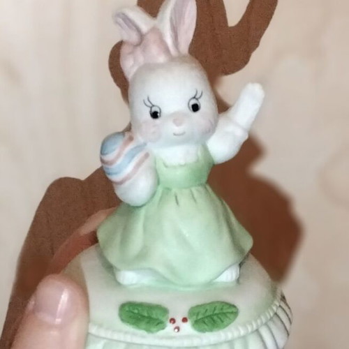 Porcelain Bunny Decorative Figurine New