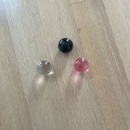 Crystal glass balls set of 3 like new