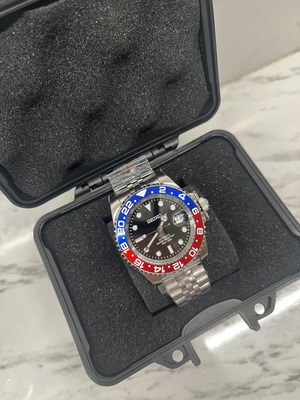 Seiko Pepsi mod automatic wristwatch, 40mm, ceramic bezel