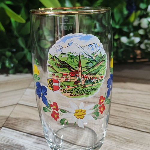 Bad Hofgastein Salzburg vintage Austrian beer glass 300 ml