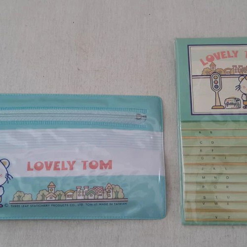 Lovely Tom pencil case and telephone agenda set new