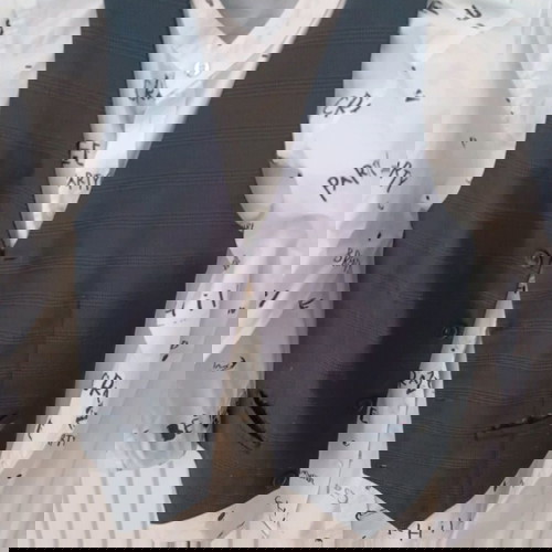 Πουκάμισο αγοριού μεταχειρισμένο 11-12 ετών, μαύρο και άσπρο