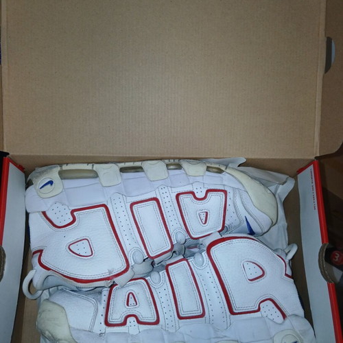Nike Air More Uptempo 96 sneakers size 45 used, white and blue