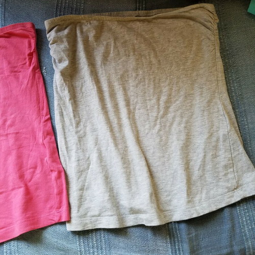 Esmara strapless tops, small, grey and pink, pack of 2