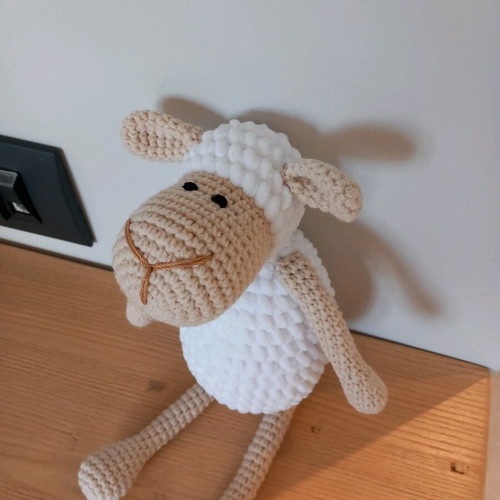 Amigurumi doll lamb 27 cm new, handmade knitted