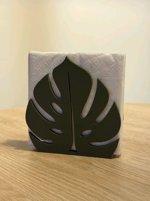 Napkin holder 3d print leaf-shaped made of PLA plastic new