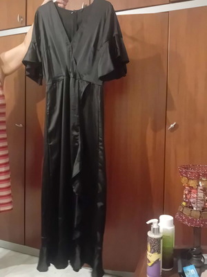 Satin dress black, like new, size L