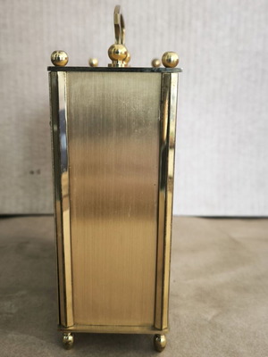 Vintage Mauthe Brass Mechanical Table Clock used