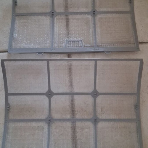 Pair of washable air conditioner dust filters 30.5 x 25 cm