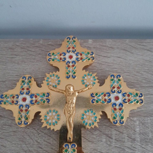 Metal blessing cross new 30x20 cm