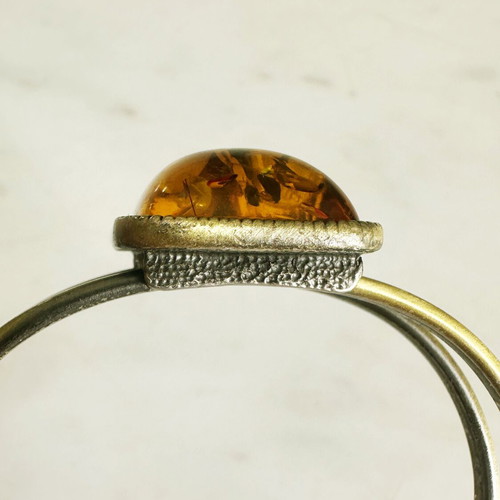 Vintage bracelet with amber 1960s used