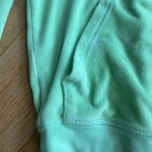 SugarFree velour hooded jacket, green, size S