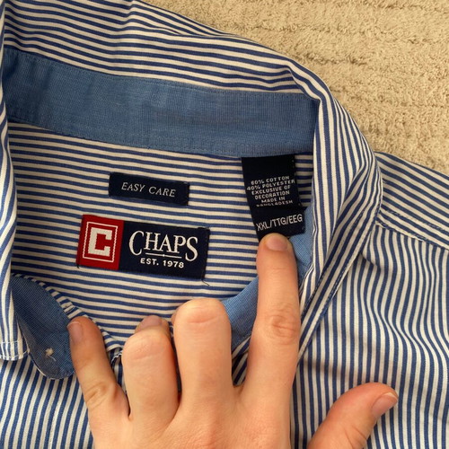 Champ Unisex Shirt like new, No. L-XL, white and blue