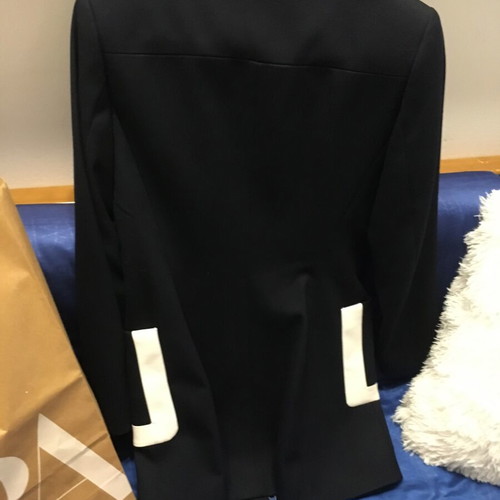 Zara women's blue navy jacket with zipper like new, size S