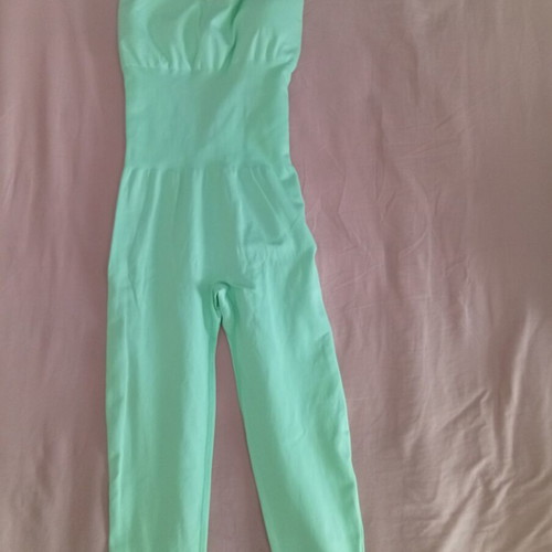 Full-length sports jumpsuit new, mint color, size S-M