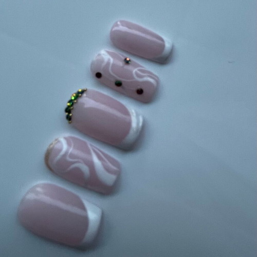 Press on nails new, custom made with application kit