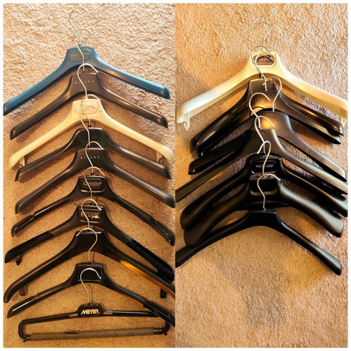 Pack of 15 large hard plastic hangers