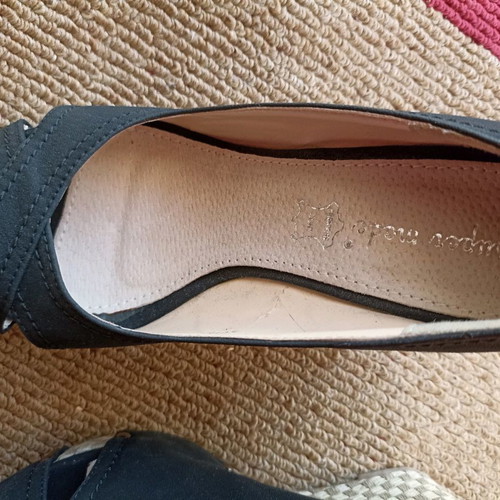 Shoes two pairs new, black platform sandals size 39