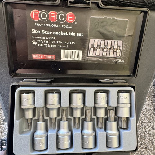 Force 4102 Torx Socket Bit Set 9 Pieces like new