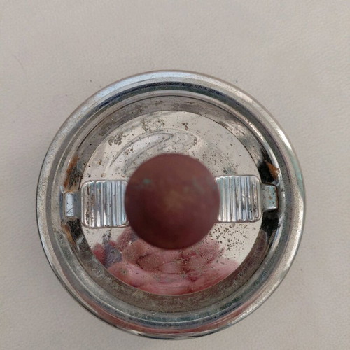 Erhard & Sohne ashtray used, vintage metal from the 1960s