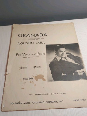 Granada παρτιτούρα του Agustín Lara για φωνή και πιάνο