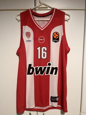 Olympiacos Papapnikolaou GSA Euroleague Jersey 25-26 Size L Like New