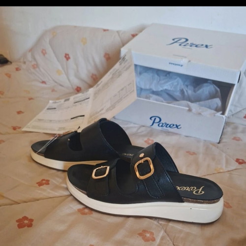 Parex sandals new size 38 black and white