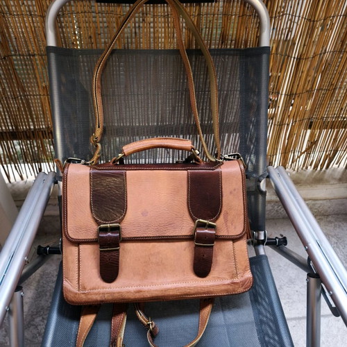 Backpack and shoulder bag made of calf leather, like new