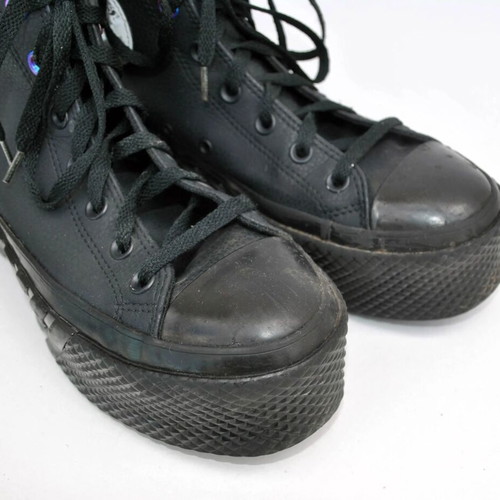 Converse All Star Chunky Sneakers Size 39, black double sole