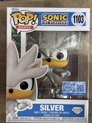 Funko Pop! Games Sonic The Hedgehog Silver Diamond Collection #1103 new figure