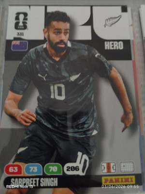 Panini Adrenalyn XL FIFA World Cup 2026 sticker used
