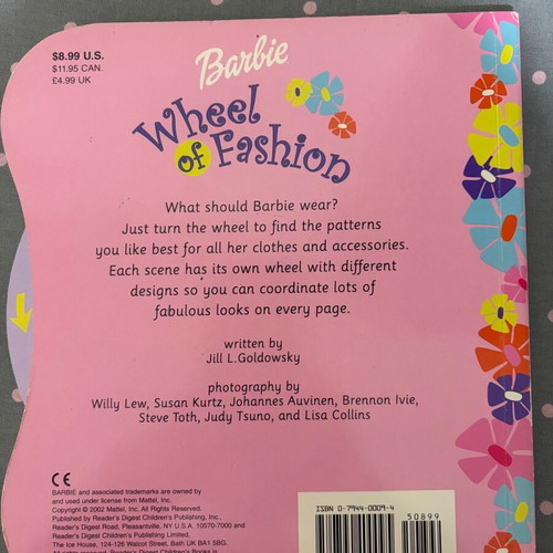 Barbie Wheel of Fashion story like new with rotating outfit wheel