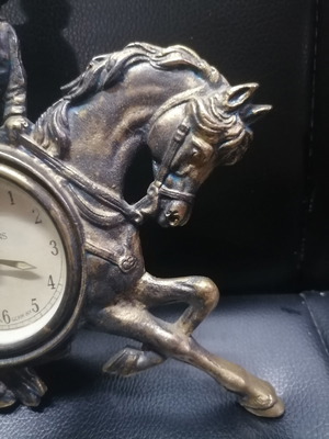 Bronze Junghans clock functional art piece