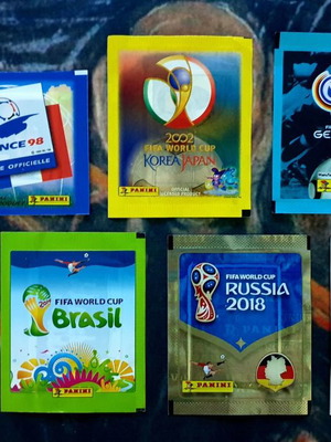 Panini World Cup sticker pack new, set 1998-2022