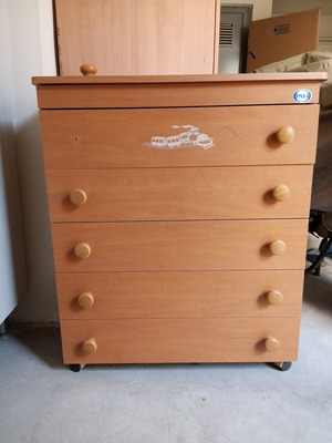 PALI children's chest of drawers used with 5 drawers and opening lid