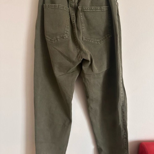 Bershka olive paperbag high-waisted pants like new size 36