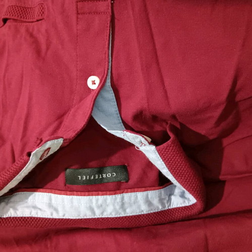 Polo shirt new, size S, loose fit, Cortefiel, red