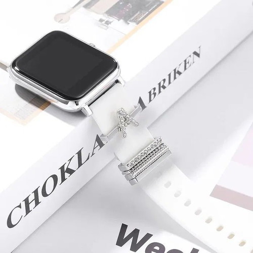 Apple Watch Strap Decoration New, Letter Charm for Silicone Bands