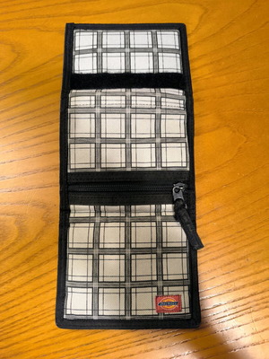 Dickies wallet used, black and white