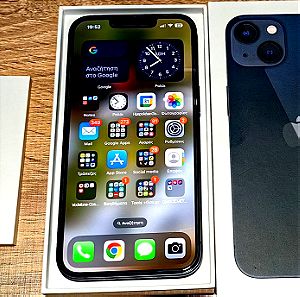 APPLE iPHONE 13 (MIDNIGHT BLUE/ 256GB) ΜΕ ΔΙΑΦΟΡΕΣ ΘΗΚΕΣ & BASEUS TEMPERED GLASS (2PCS)