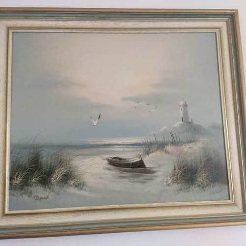 Silk screen printing framed artwork like new, size 0.73x0.63