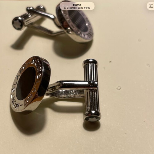 Montblanc Meisterstuck cufflinks like new, black and silver