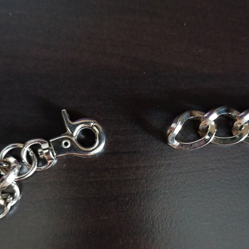 Metal Chain Belt silver, length 110 cm, new