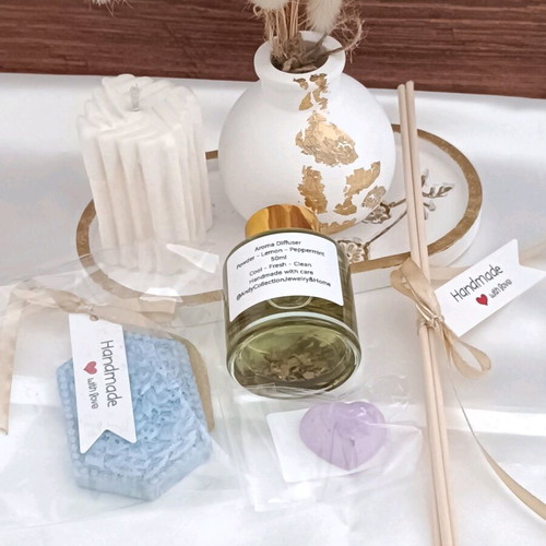 Reed Diffuser 50ml with Ocean Wave closet tablet and wax melts gift